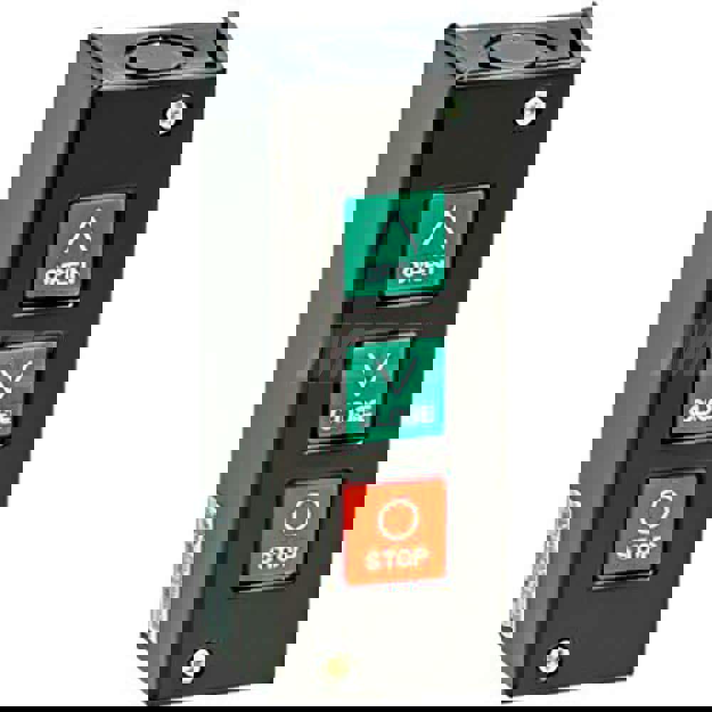 Garage Door Hardware; Type: Control Station, NEMA 1 Interior Use, Surface Mount; For Use With: Commercial Doors; Commercial Gate Openers; Material: Metal; Overall Length: 1.81; Overall Width: 2; Overall Height: 2.875; Number of Buttons: 3; Includes: NEMA